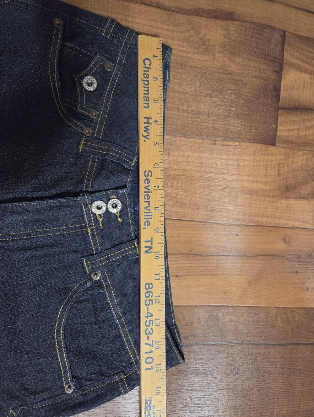 Angels Stylish Dark Blue Women’s Cropped Jeans. Sz 14 NWOT - Picture 3 of 8